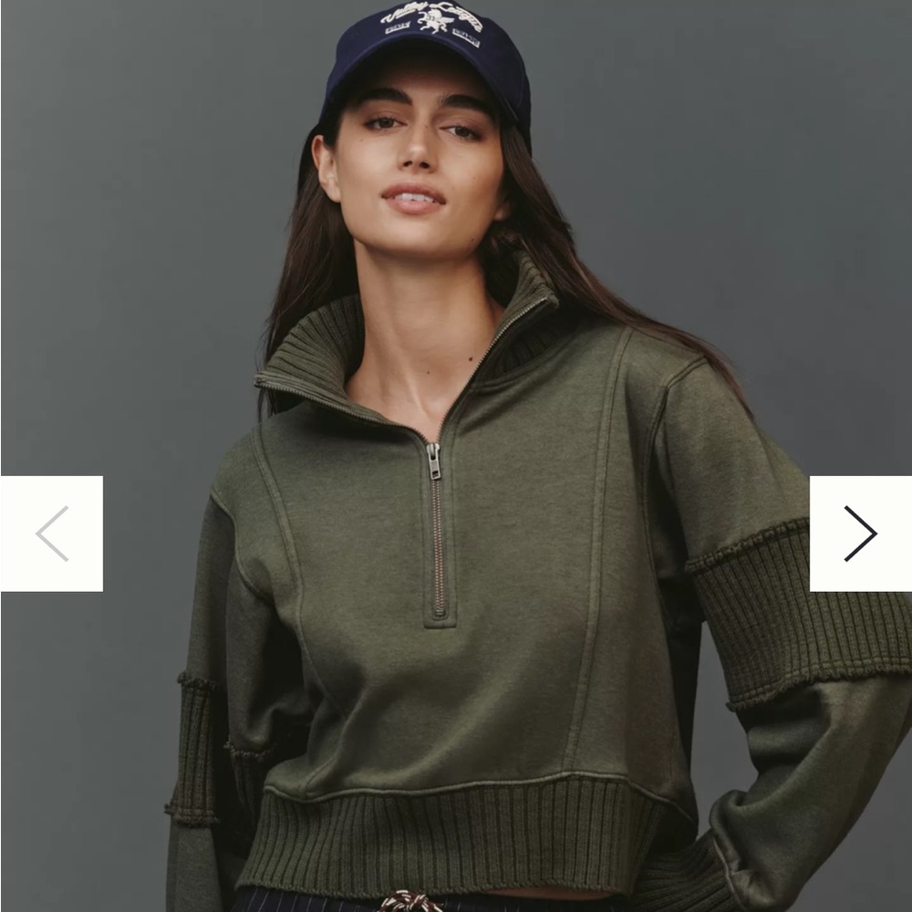 Anthropologie Olive Green Knit Sweater